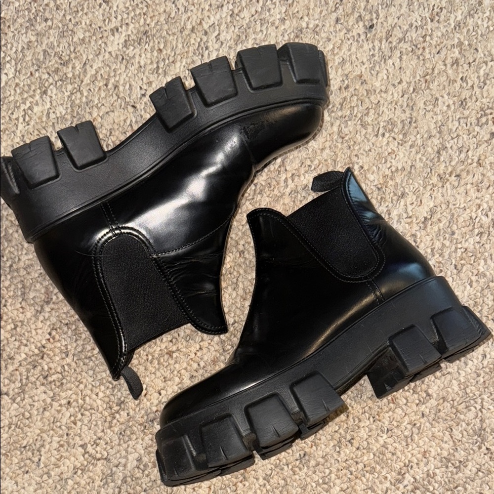 Prada Monolith Chunky Chelsea Boots